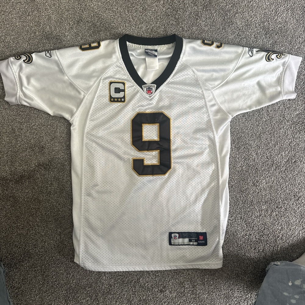 NFL White and Black Team Captain Jersey with Gold Accents